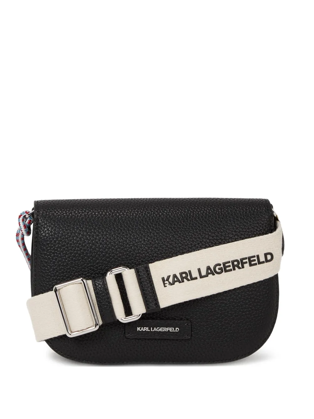 Karl Lagerfeld Ikon Flap Crossbody Bag In Black