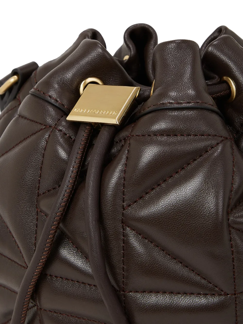 Karl Lagerfeld K/kuilt Bucket Bag In Brown