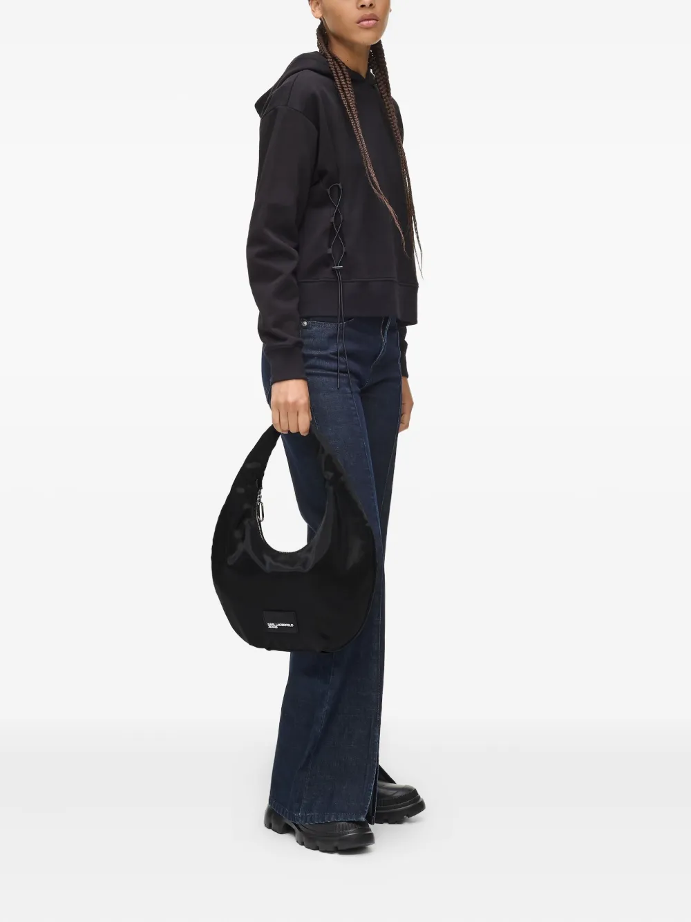 Karl Lagerfeld Jeans Shopper met logopatch - Zwart