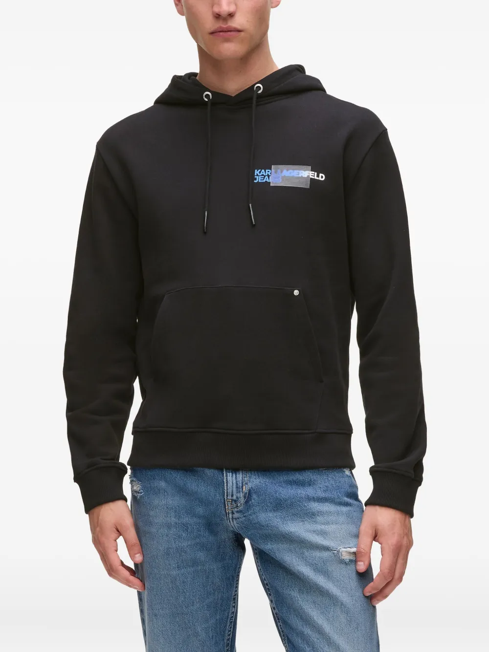 Karl Lagerfeld Jeans Hoodie met logoprint Zwart