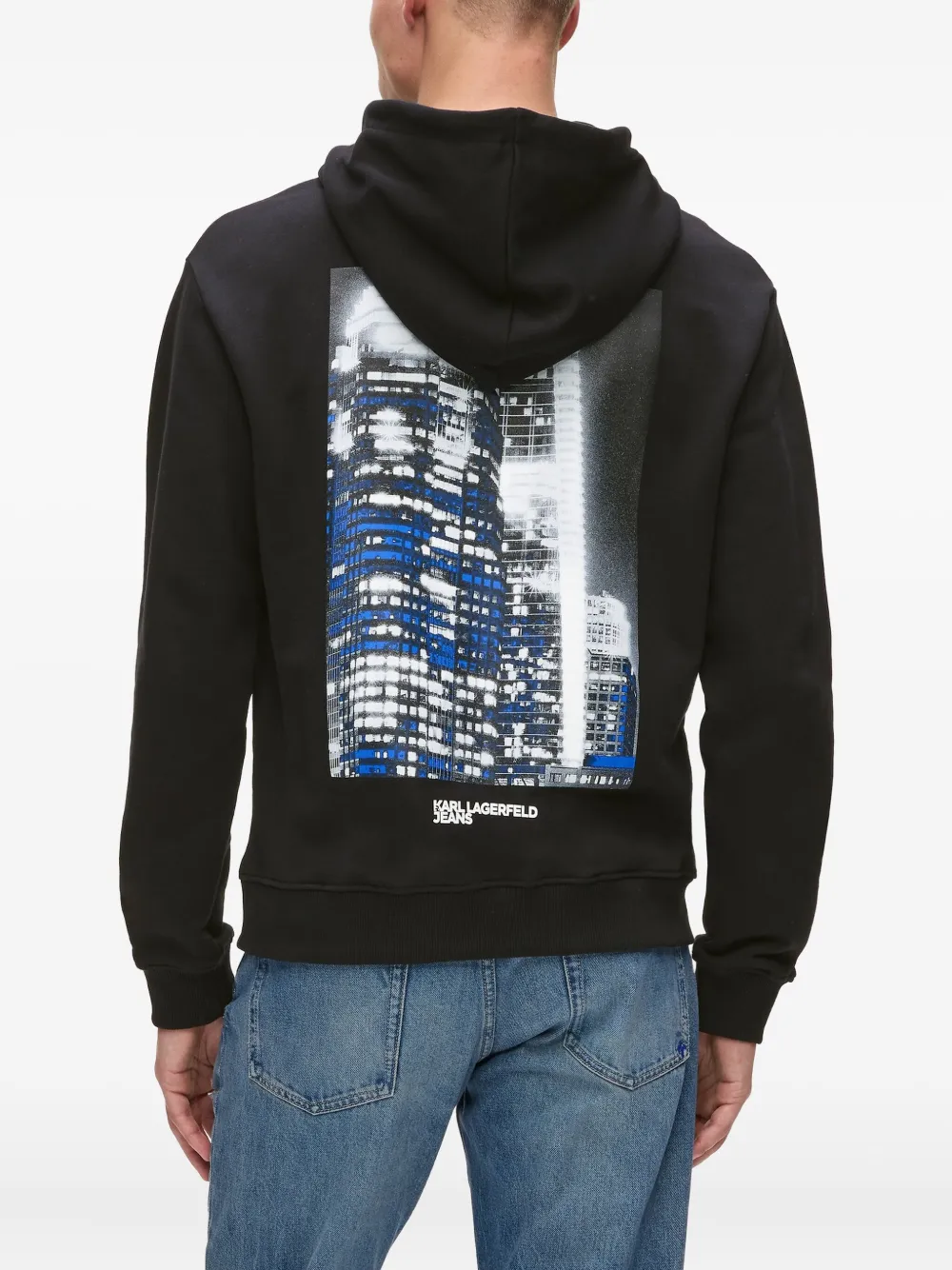 Karl Lagerfeld Jeans Hoodie met logoprint Zwart