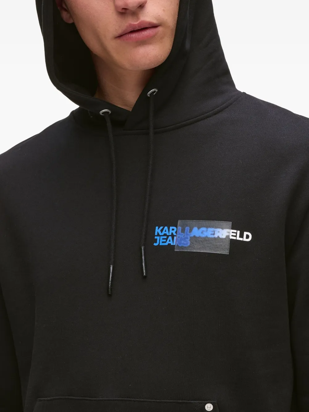 Karl Lagerfeld Jeans Hoodie met logoprint Zwart