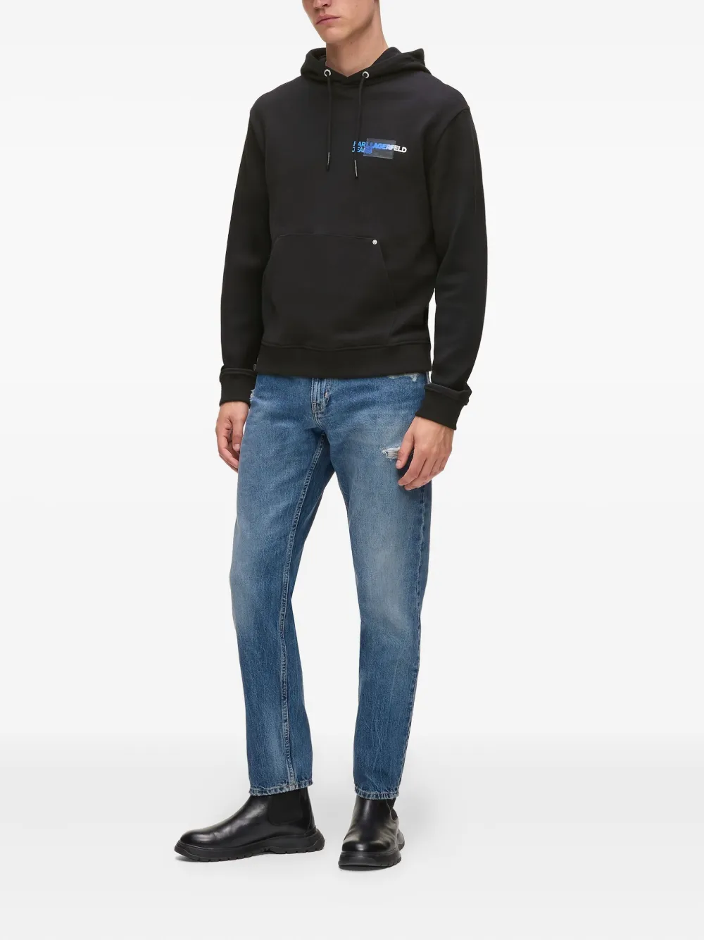 Karl Lagerfeld Jeans logo-print hoodie | Hoodies | Image 2