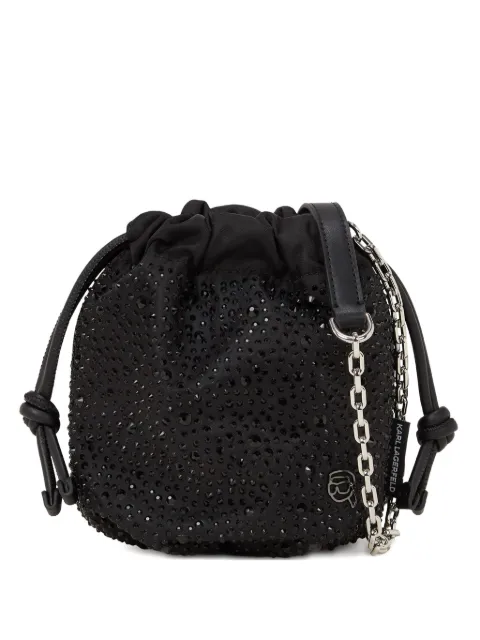 Karl Lagerfeld small Ikon rhinestone bucket bag