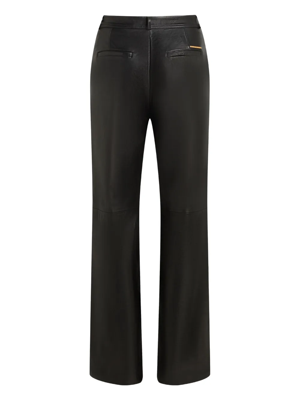 Karl Lagerfeld Leren broek met logo Zwart