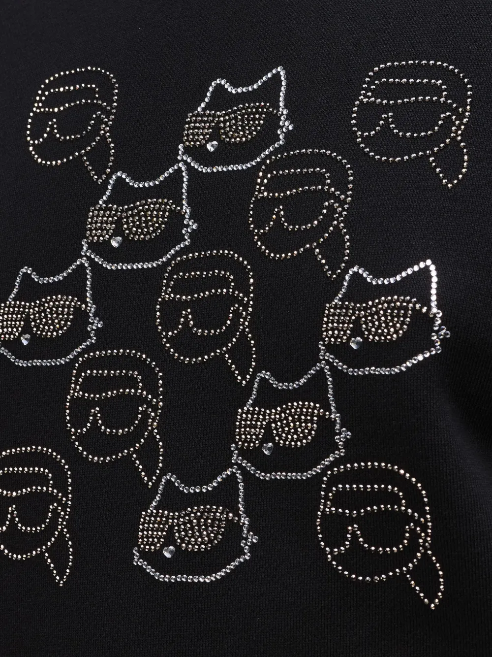 Karl Lagerfeld Trui verfraaid met stras Zwart
