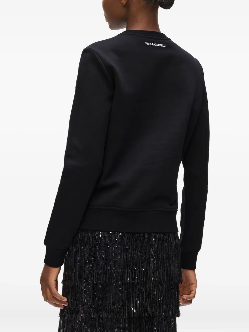 Karl Lagerfeld Trui verfraaid met stras Zwart