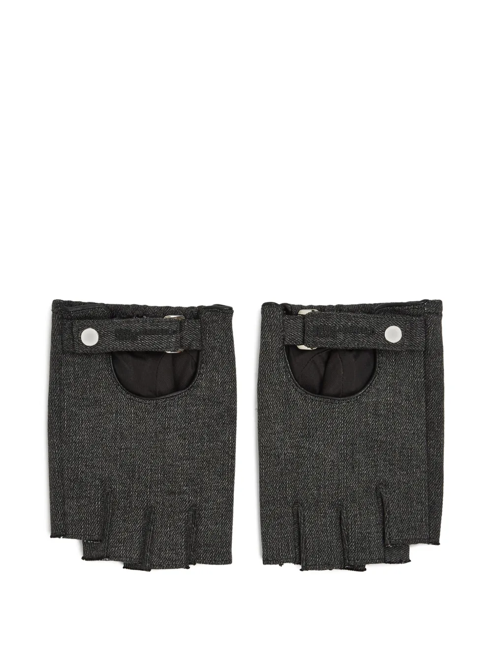 Karl Lagerfeld Jeans フィンガーレス デニムグローブ - グレー Karl Lagerfeld Jeans フィンガーレス デニムグローブ - グレー