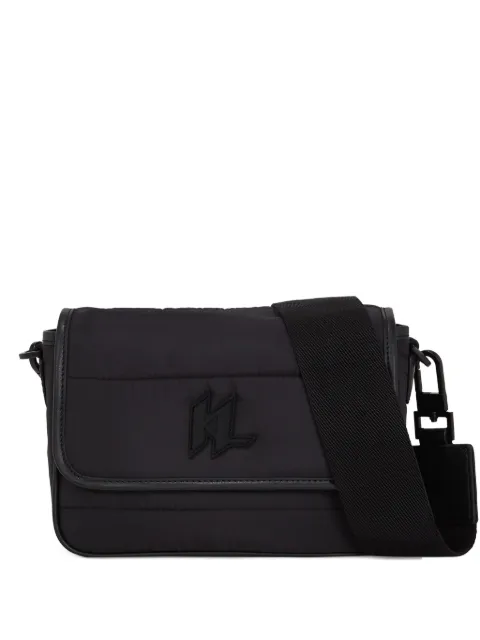 Karl Lagerfeld monogram padded messenger bag