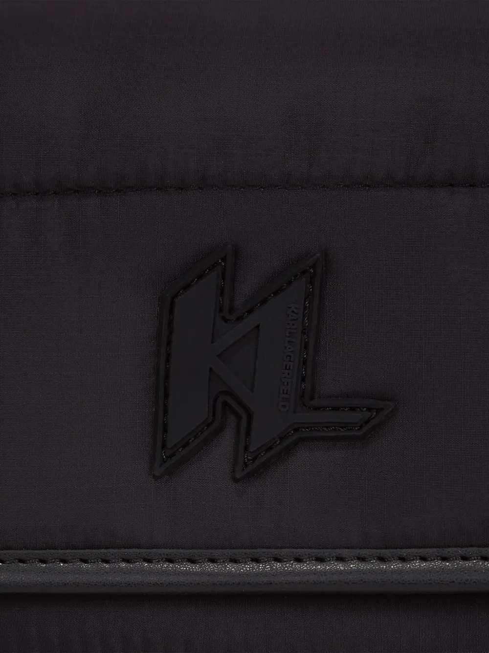 Karl Lagerfeld Gewatteerde messengertas met monogram Zwart