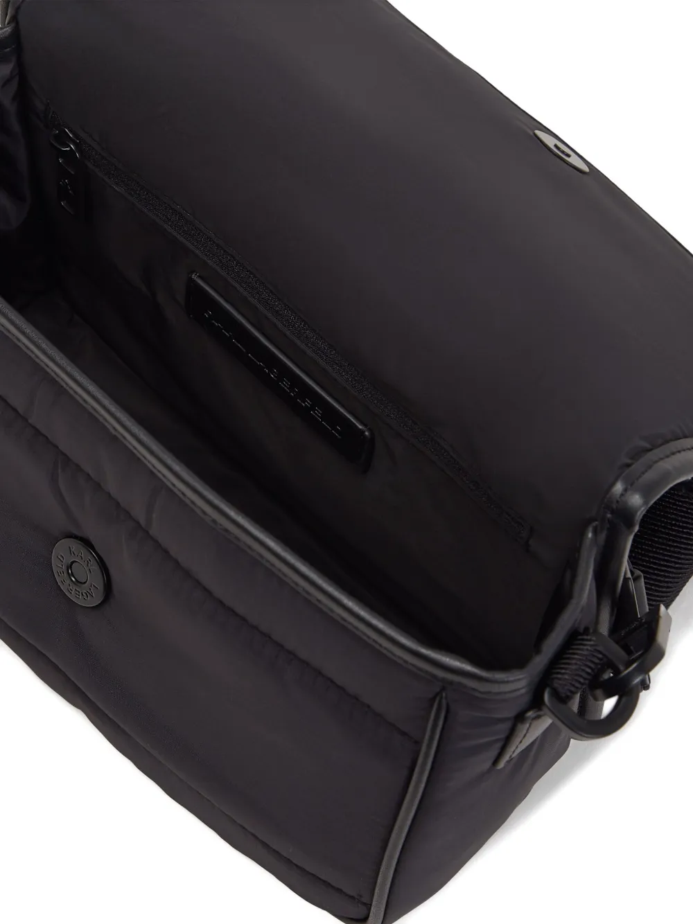 Karl Lagerfeld Gewatteerde messengertas met monogram Zwart