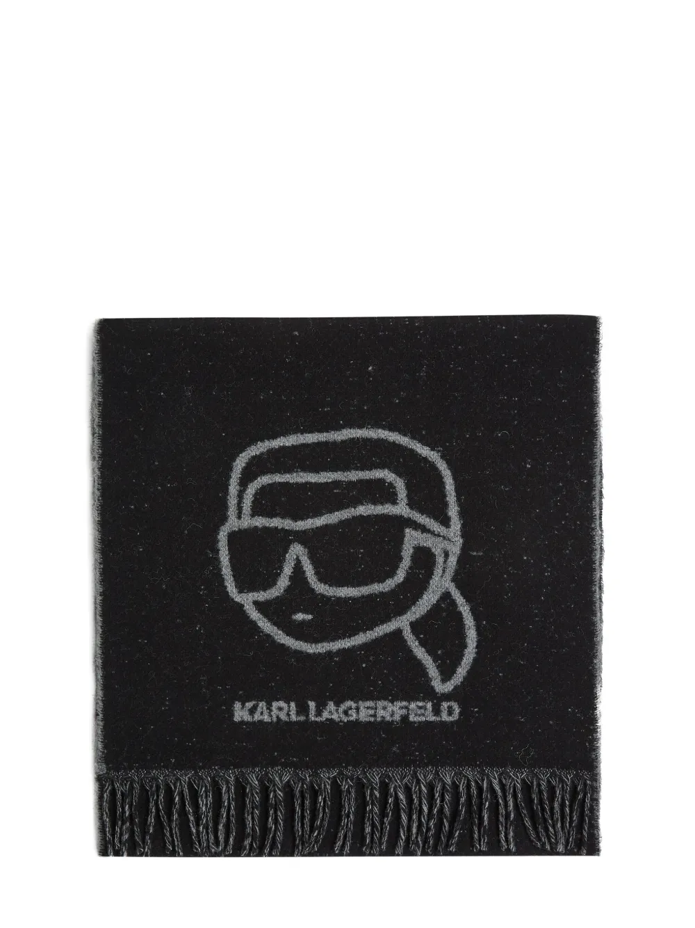 Karl Lagerfeld Sjaal met jacquard-logo Zwart
