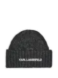 Karl Lagerfeld K/Essential cable-knit beanie - Grey