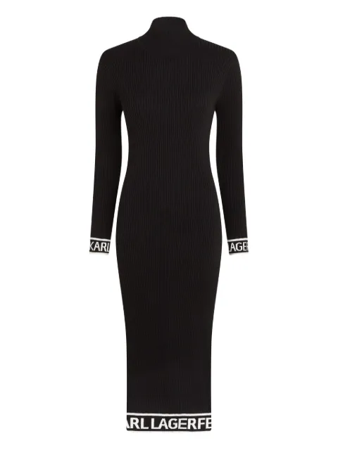 Karl Lagerfeld ribbed knit midi dress