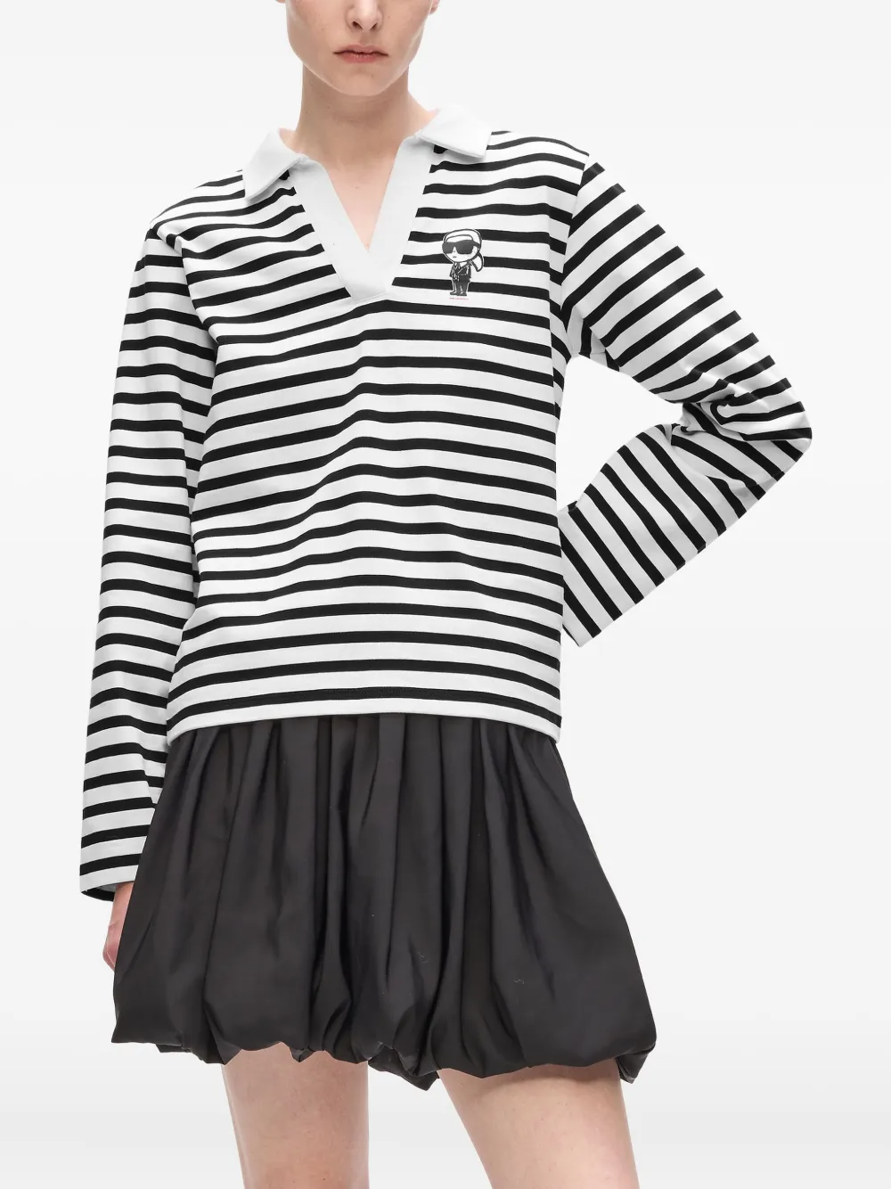 Karl Lagerfeld Gestreept poloshirt Wit