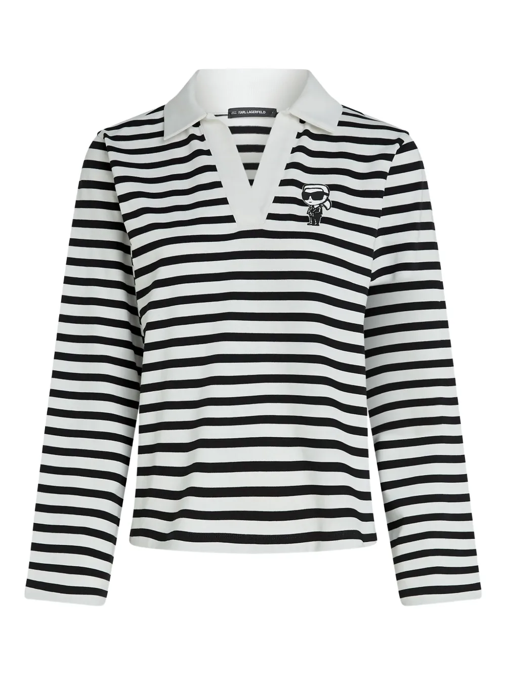 Karl Lagerfeld striped polo shirt | White | Image 1