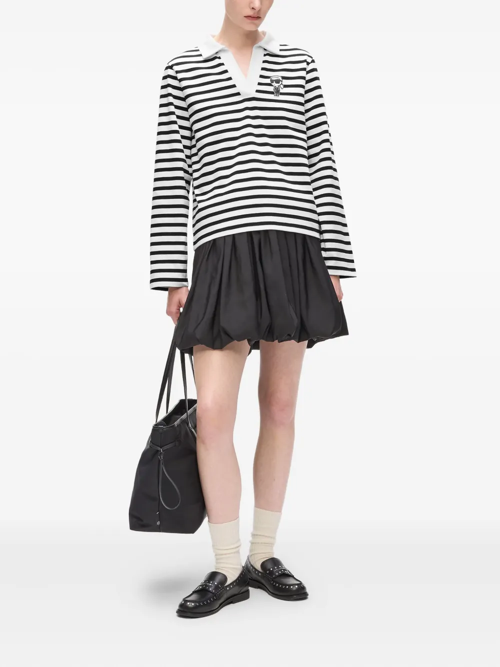 Karl Lagerfeld Gestreept poloshirt - Wit