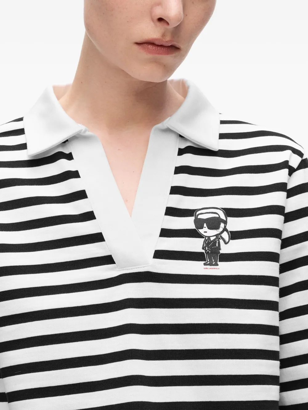 Karl Lagerfeld Gestreept poloshirt Wit