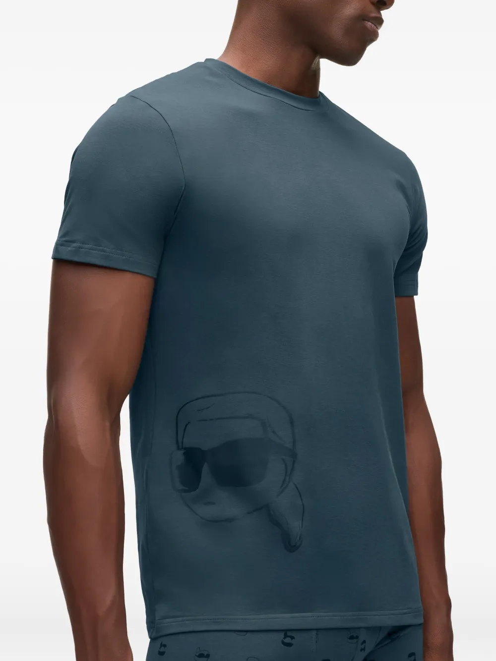 Karl Lagerfeld Ikon nachtkleding met grafische print Blauw