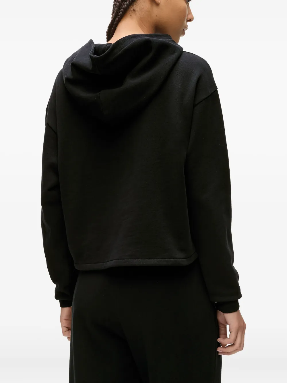 Karl Lagerfeld Jeans Hoodie met logodetail en studs Zwart