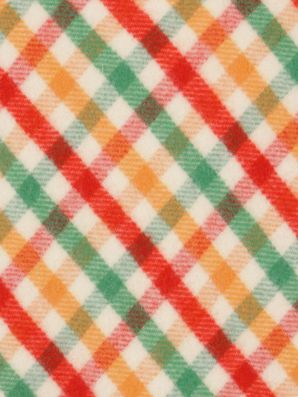 Miu Geruite rok van wolblend Groen