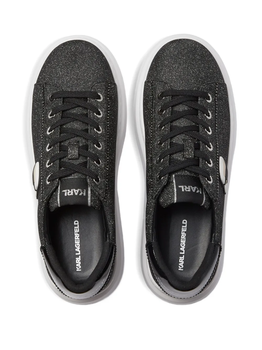 Karl Lagerfeld Ikon sneakers met glitter Grijs