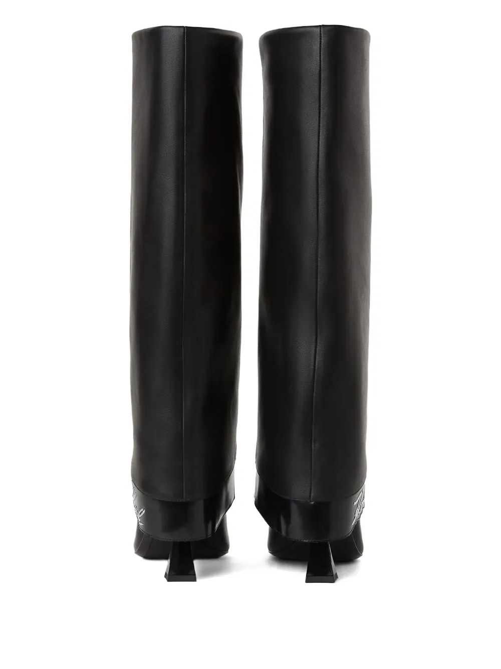 Karl Lagerfeld 90 mm Debut Fold-Down knielaarzen Zwart