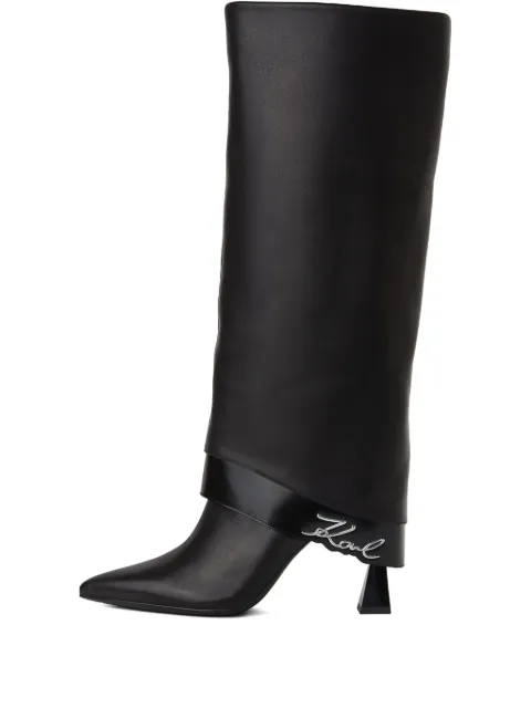 Karl Lagerfeld 90mm Debut Fold-Down knee-high boots