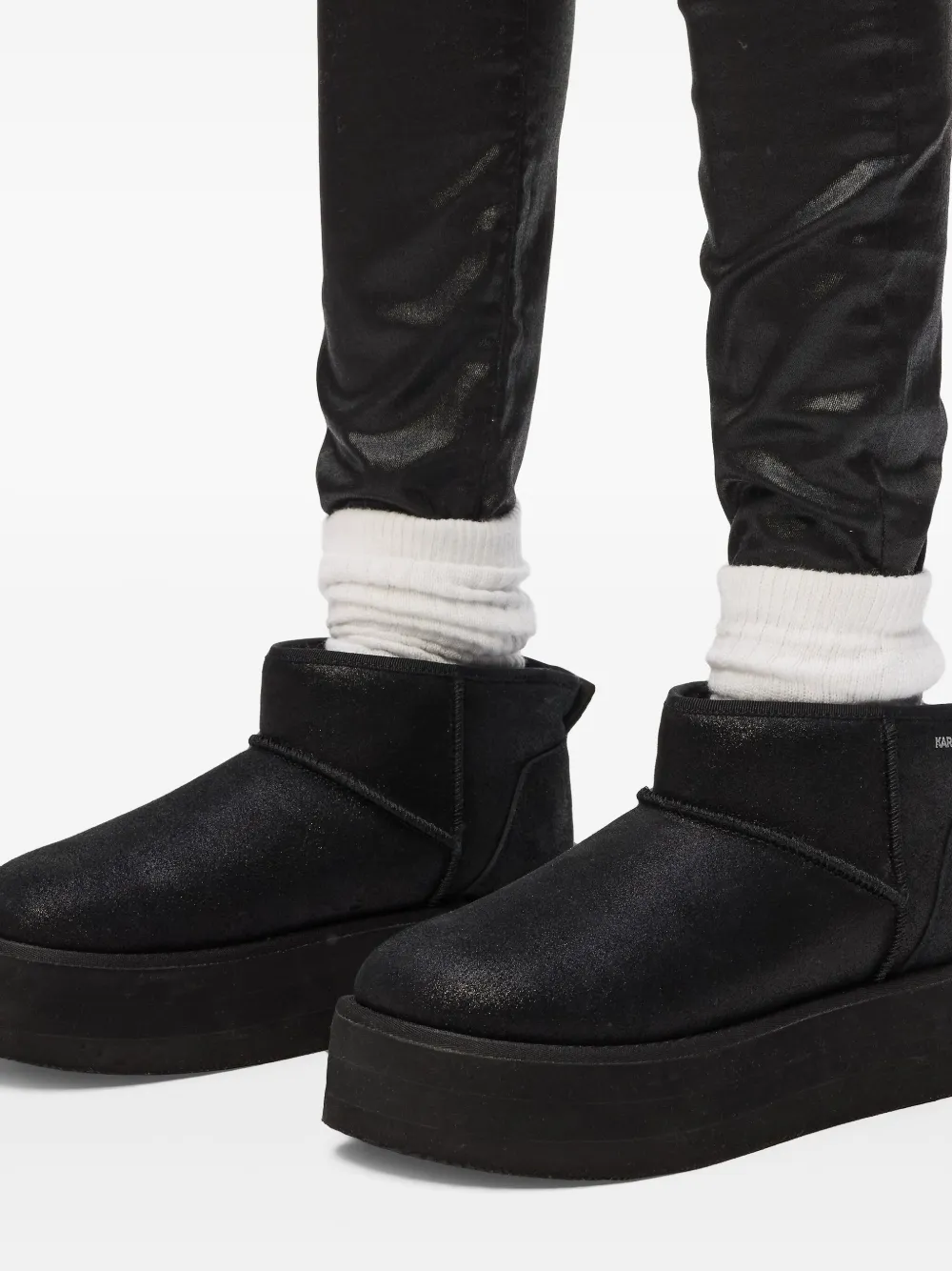 Karl Lagerfeld Laarzen met plateauzool Zwart