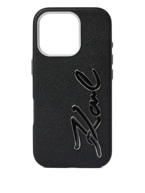 Karl Lagerfeld Signature-logo iPhone 16 pro case