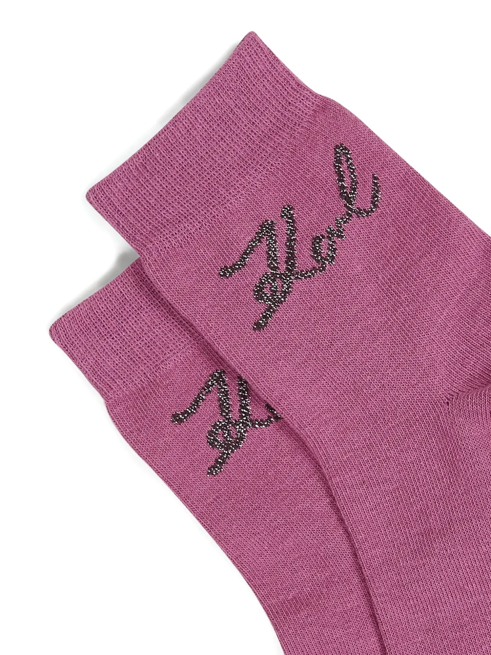 Karl Lagerfeld Drie paar sokken met geborduurd logo Wit