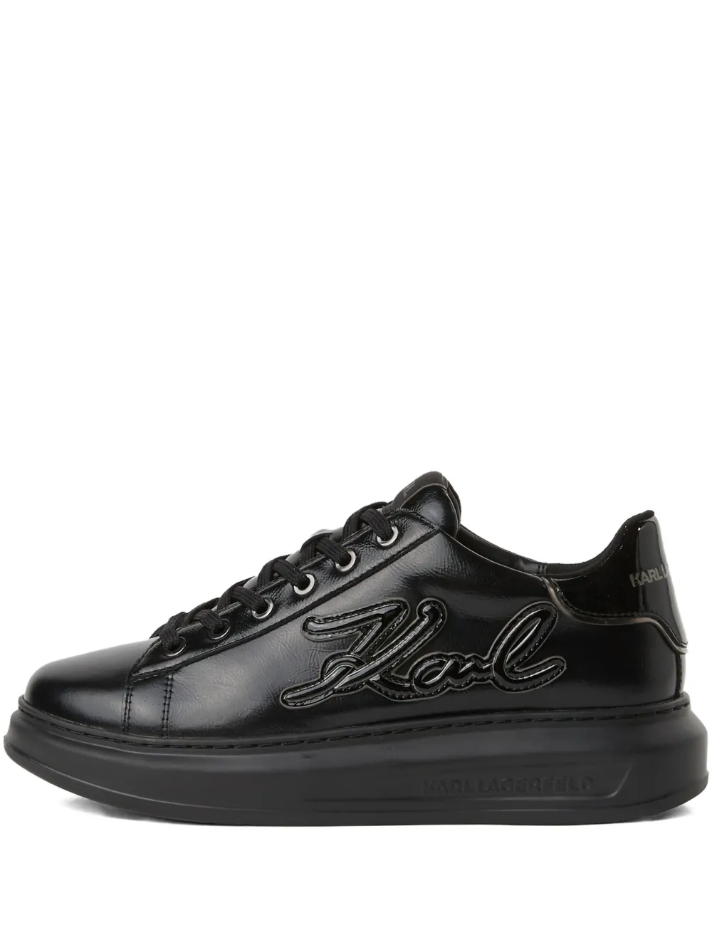 Karl Lagerfeld Sneakers met logo-reliëf Zwart