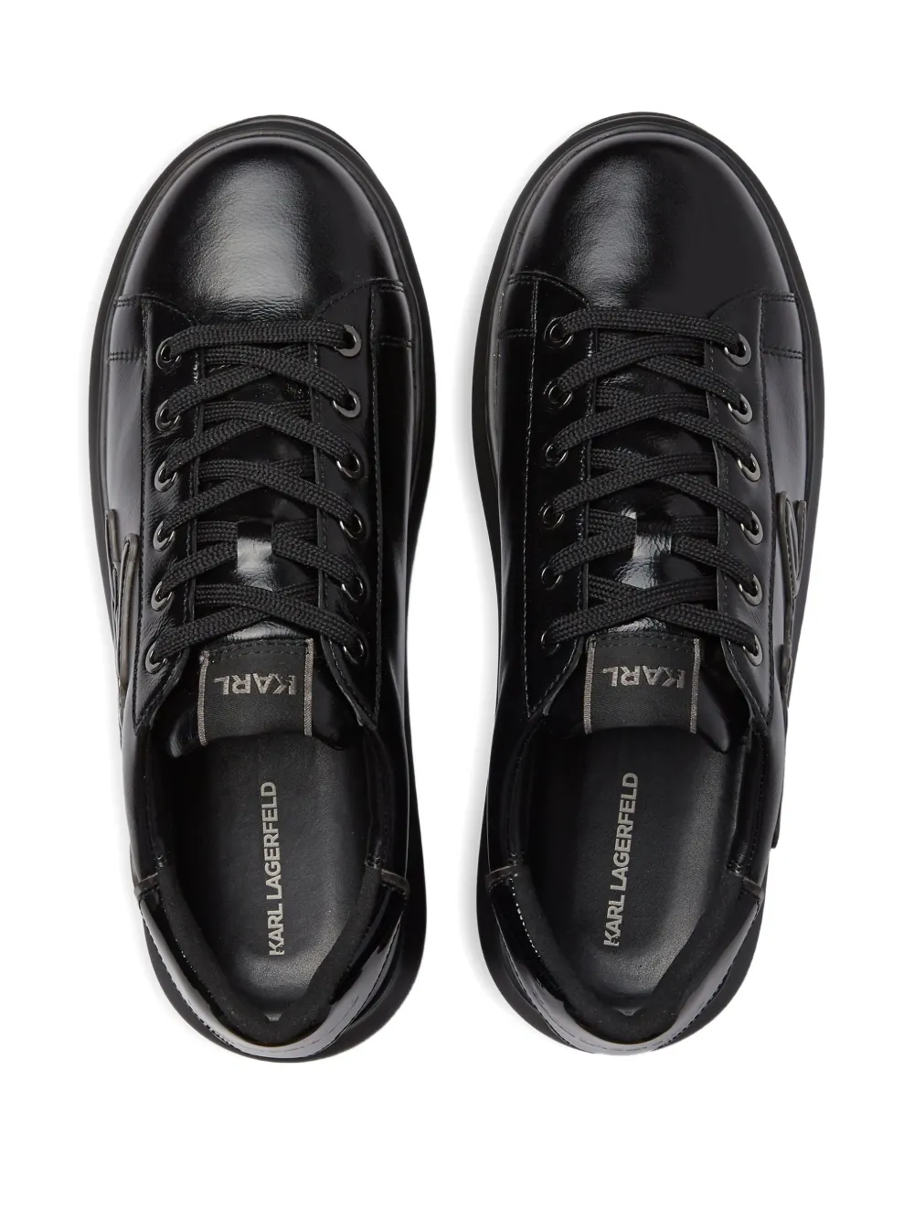 Karl Lagerfeld Sneakers met logo-reliëf Zwart