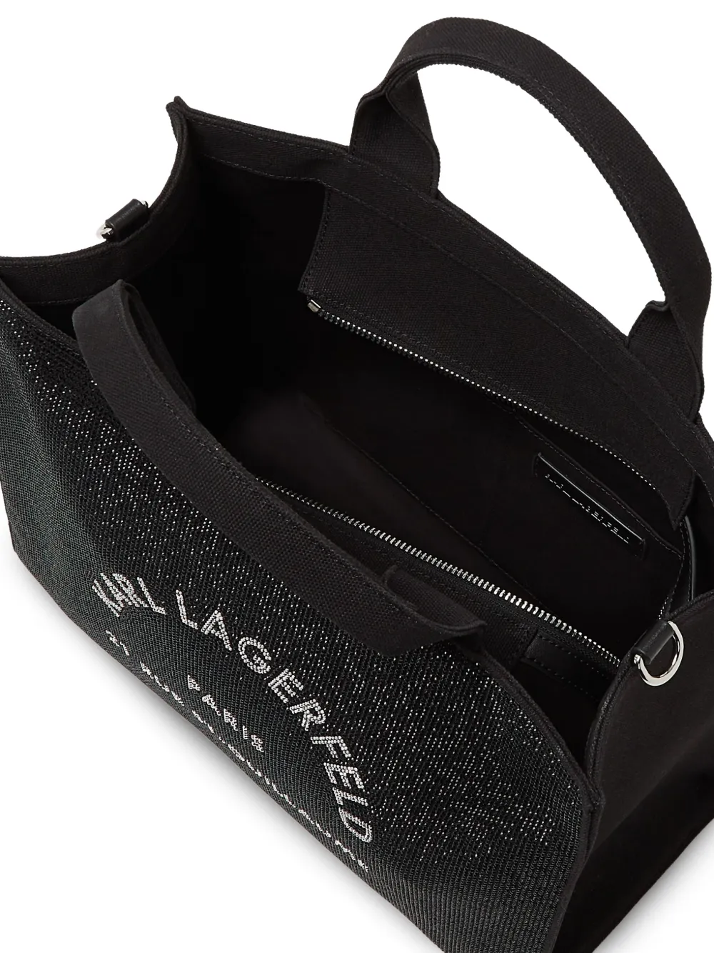Karl Lagerfeld Medium Rue St-guillaume Square Tote Bag In Black