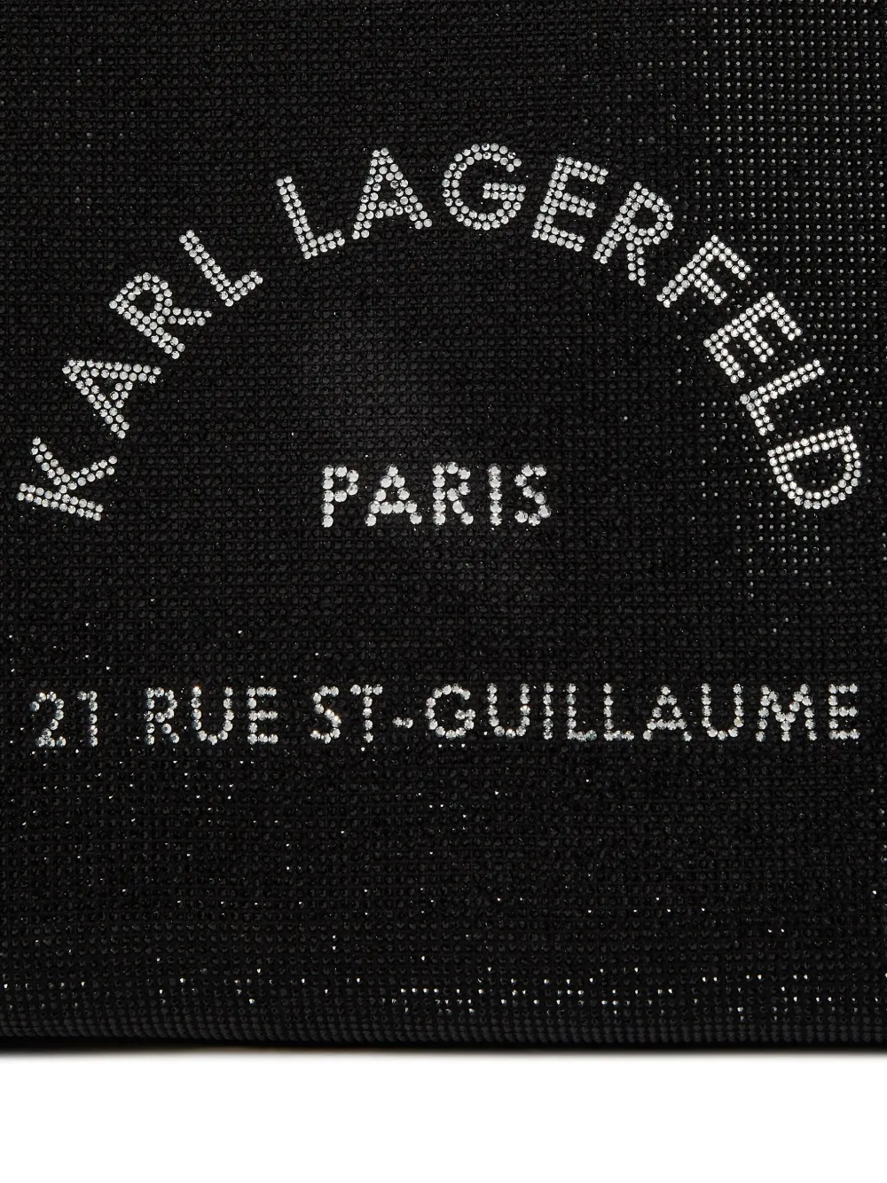 Karl Lagerfeld Medium Rue St-guillaume Square Tote Bag In Black