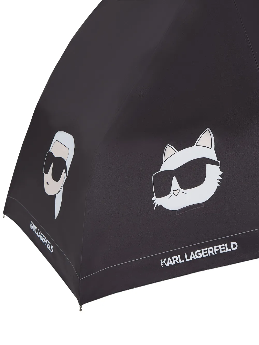 Karl Lagerfeld Kleine Ikon paraplu - Zwart