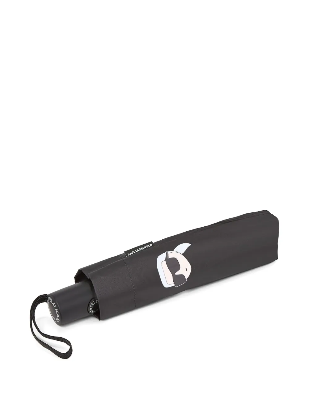 Karl Lagerfeld Small Ikon Umbrella In Black