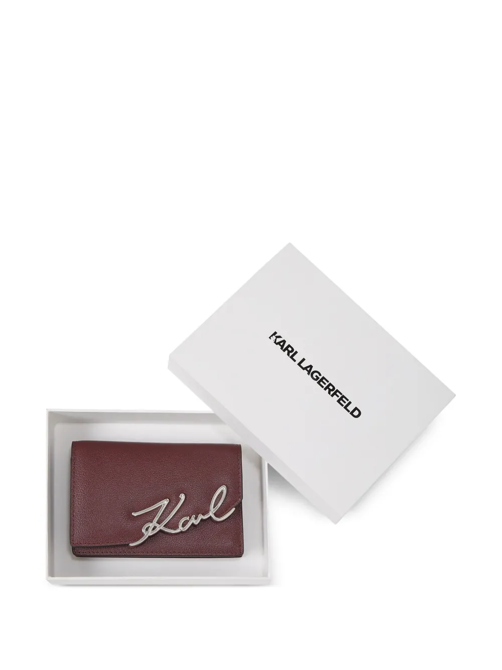 Karl Lagerfeld Signature Karl Wallet In Red