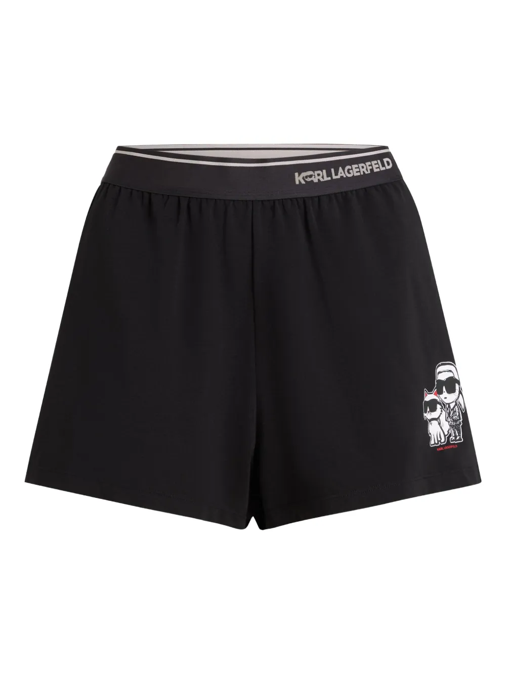 Karl Lagerfeld Ikon pyjama shorts | Black | Image 1
