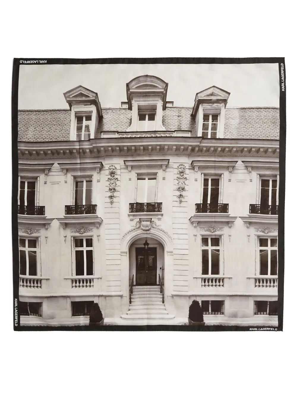 Karl Lagerfeld Maison de Karl-print silk scarf | Neutrals | Image 1
