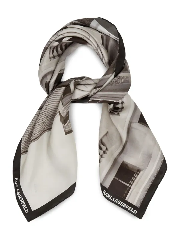 Karl Lagerfeld Maison De Karl シルクスカーフ | ニュートラル