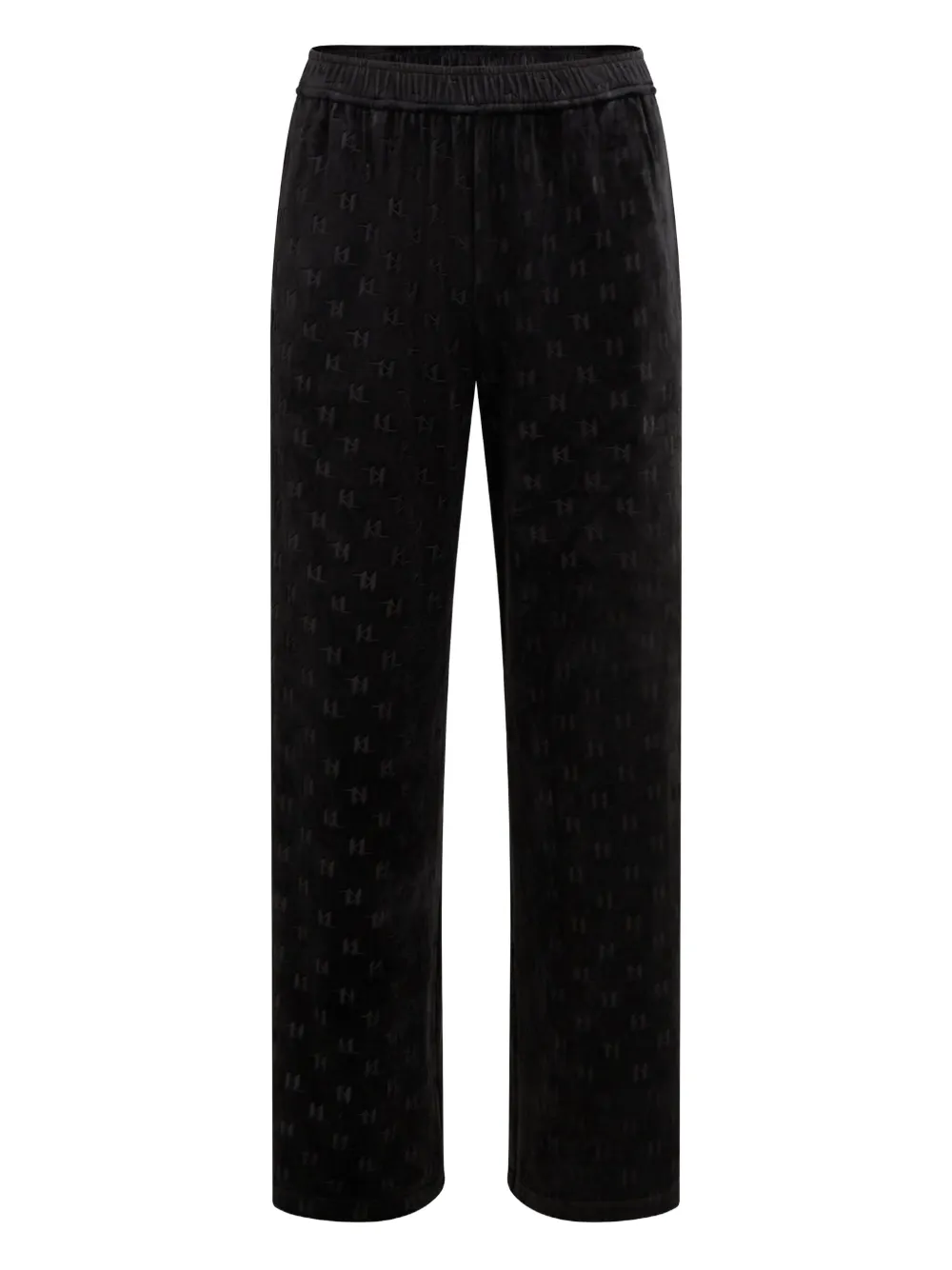 Karl Lagerfeld Monogram-pattern Track Pants In Black