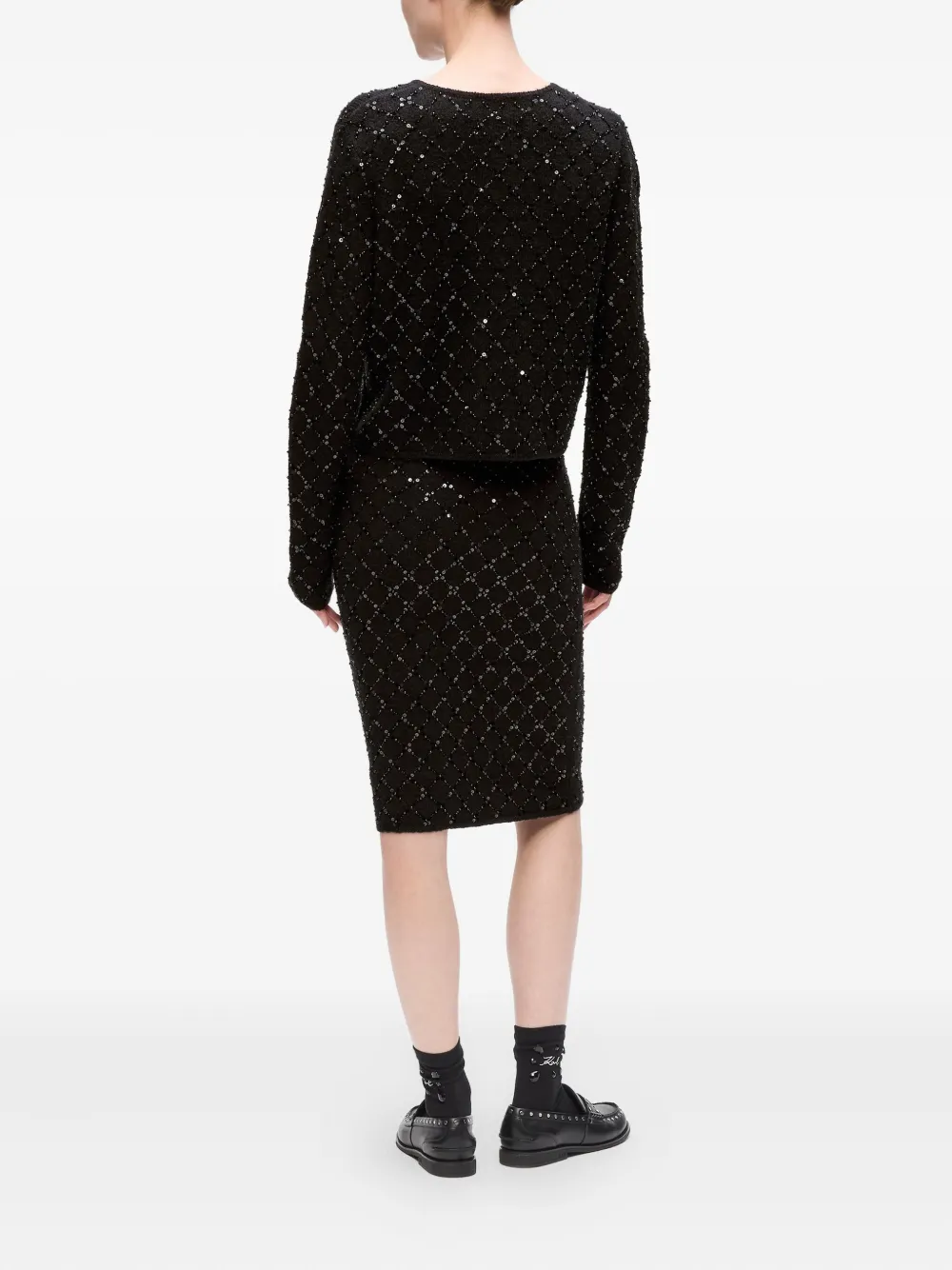 Karl Lagerfeld Vest verfraaid met pailletten Zwart