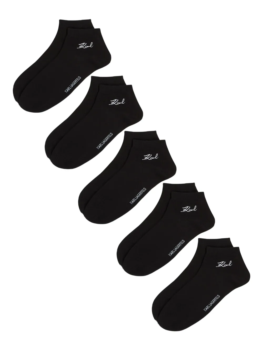 Karl Lagerfeld calcetines con logo bordado (set de 5) | negro | Image 1