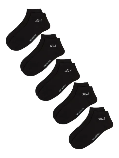 Karl Lagerfeld logo-embroidered socks (pack of five)
