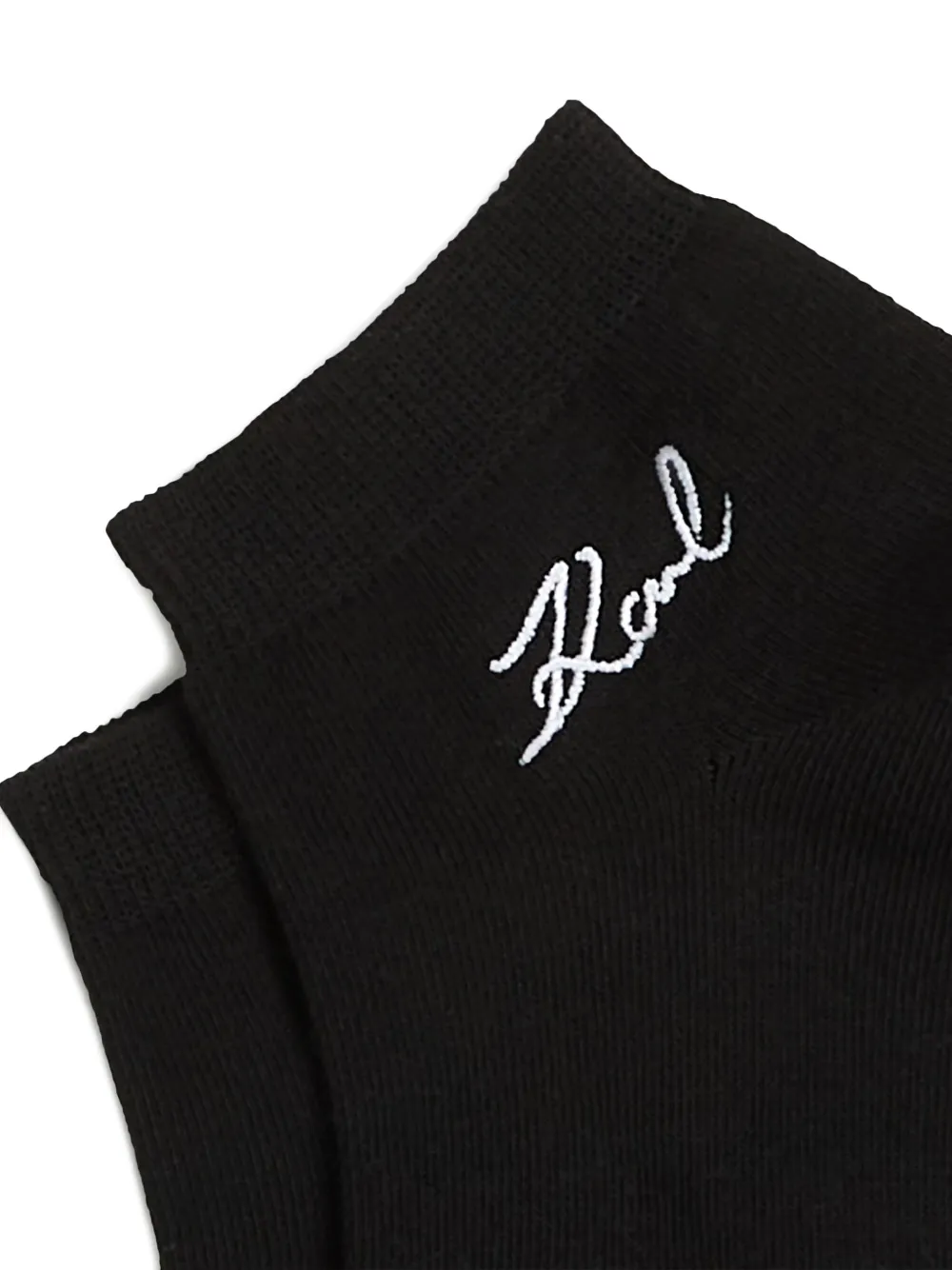 Karl Lagerfeld Vijf paar sokken met geborduurd logo Zwart