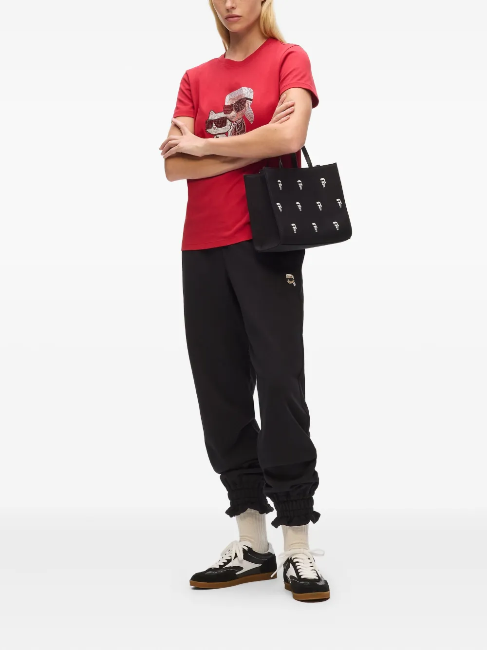 Karl Lagerfeld Ikon shopper met Icon print Zwart