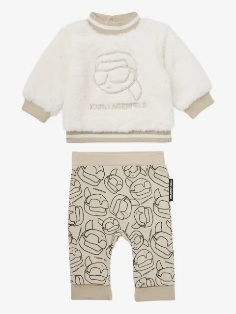Karl Lagerfeld Kids ensemble en polaire à logo brodé