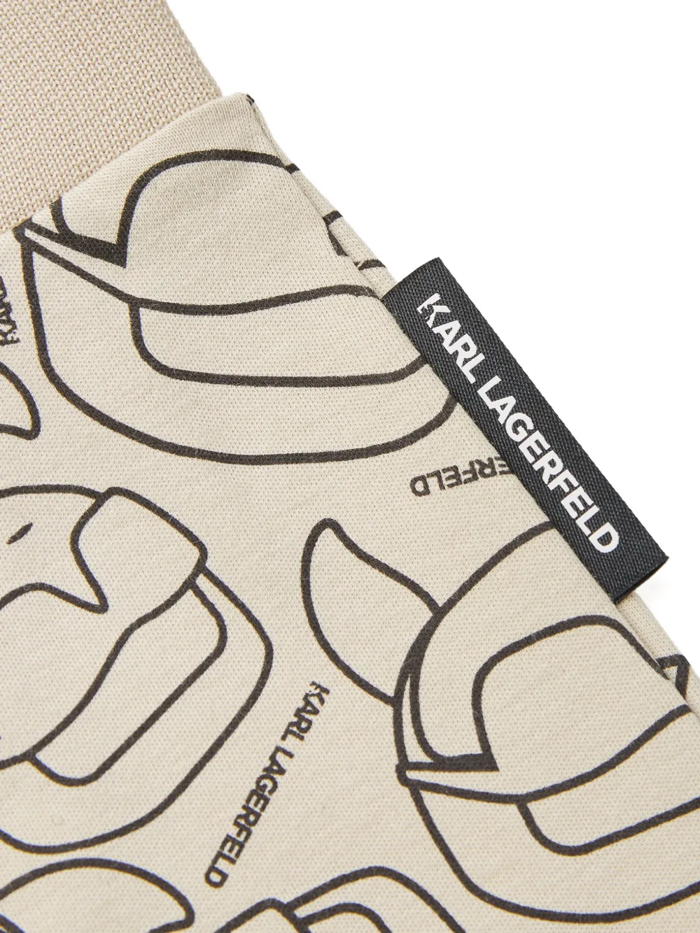 Karl Lagerfeld Kids Teddy feece set met geborduurd logo Beige