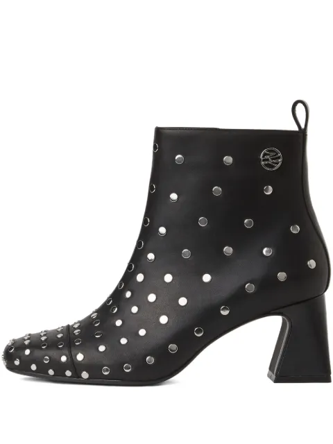 Karl Lagerfeld stud-embellished block-heel boots